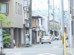 洛南高等学校门口街道